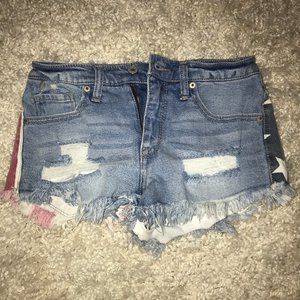 Mossimo High Rise Denim Shorts Americana Sz 00/24